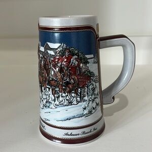 Anheuser Busch, Inc. Budweiser Stein, Collector's Series 1989, Handcrafted, Mint